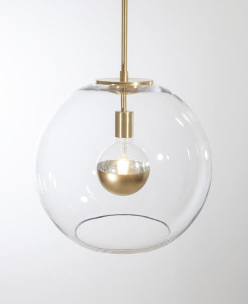 16" Valentina Glass Globe Pendant Light