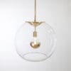 19" Glass Globe Pendant Light Fixture