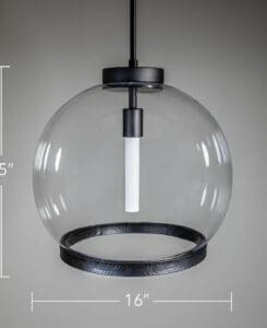 Hammered Ring Globe Pendant Light