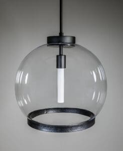 Hammered Ring Globe Pendant Light