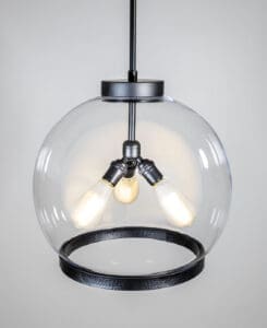 Hammered Ring Globe Pendant Light