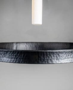 Hammered Ring Globe Pendant Light