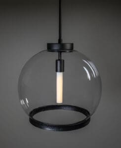 Hammered Ring Globe Pendant Light