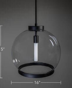 Smooth Ring Globe Pendant Light