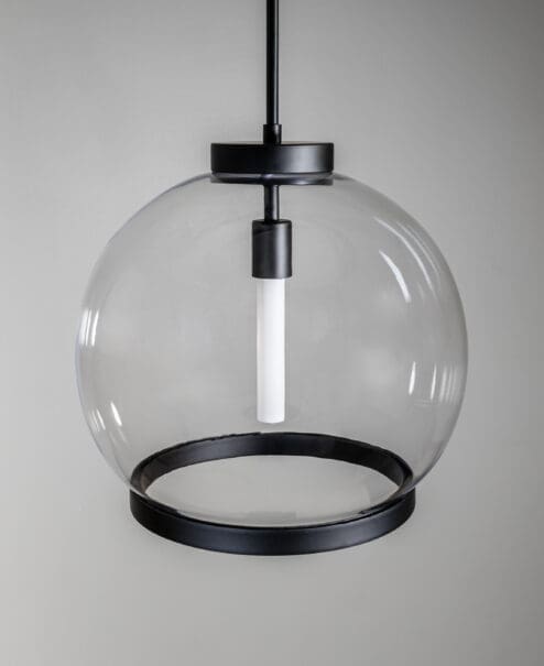 Smooth Ring Globe Pendant Light