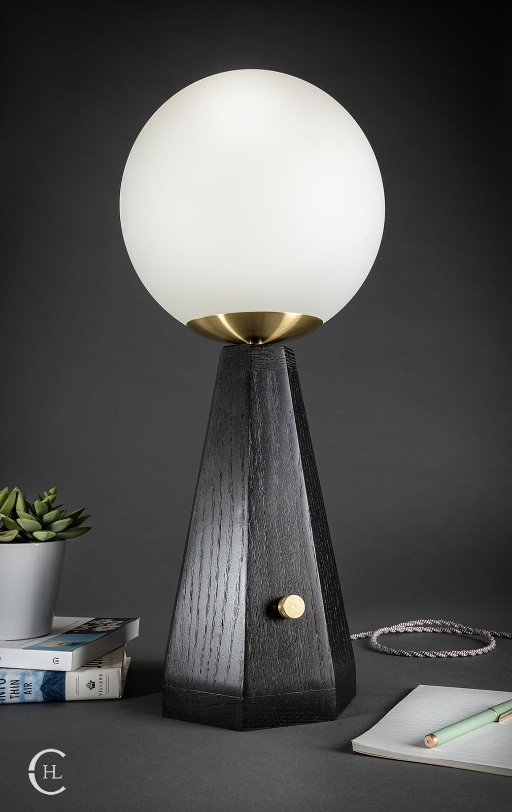 Glass Globe Table Lamp
