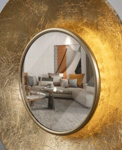 Gold Leaf Lit Mirror