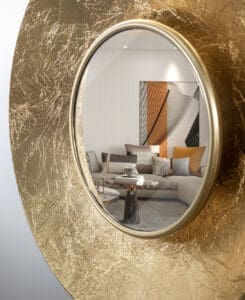 Gold Leaf Lit Mirror