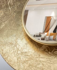 Gold Leaf Lighted Mirror