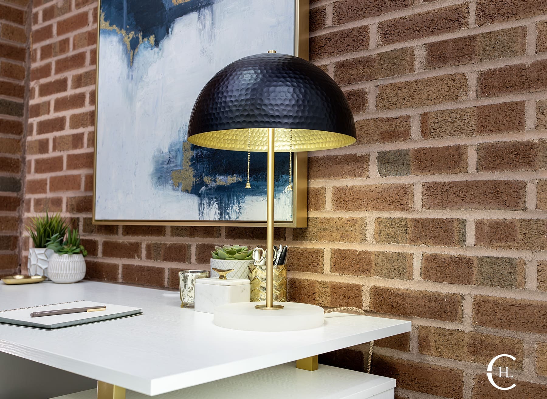 Hammered Dome Table Lamp