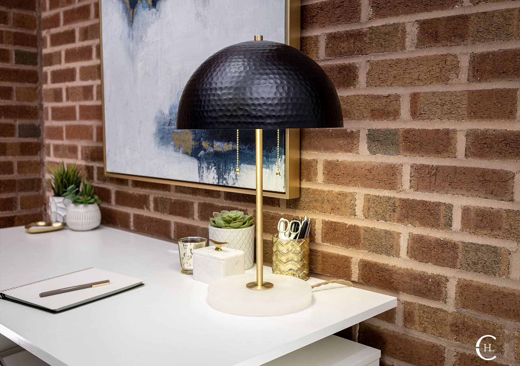 Hammered Dome Table Lamp