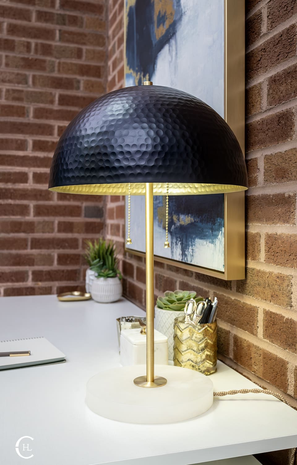 Hammered Dome Table Lamp
