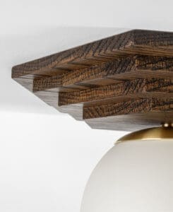 Wooden Flush Mount Light