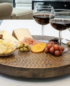 Hammered Wood Lazy Susan