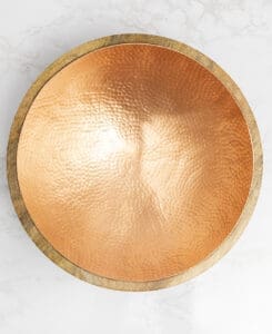 Mango Wood Copper Bowl