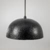 Wood Hammered Dome Pendant Light