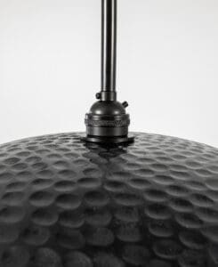 Wood Hammered Dome Pendant Light