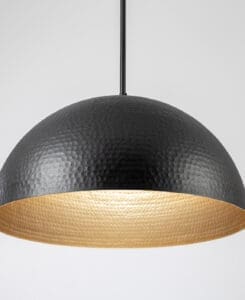 Charcoal Hammered Dome Light