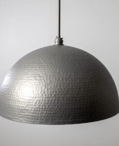 Gunmetal Hammered Dome Pendant Light