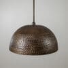 Wood Hammered Dome Pendant Light