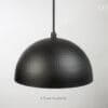 Black Hammered Dome Pendant Light