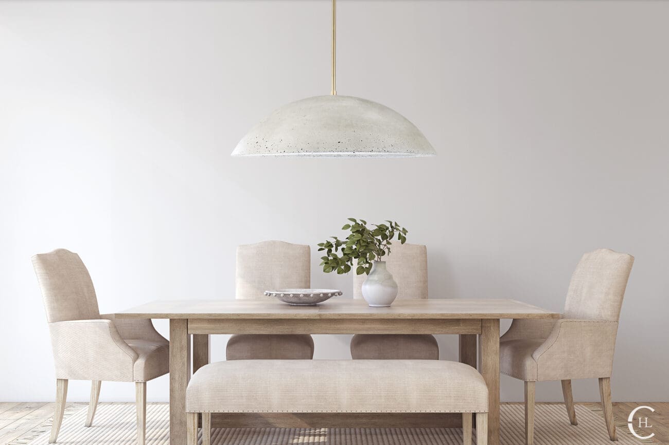 Concrete Dome Pendant Light