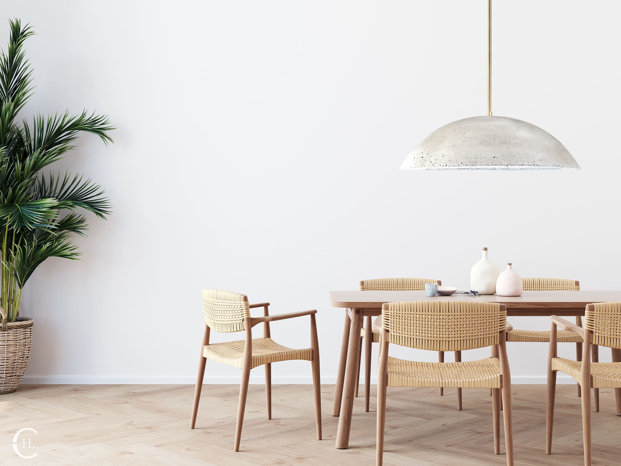 Concrete Dome Pendant Light