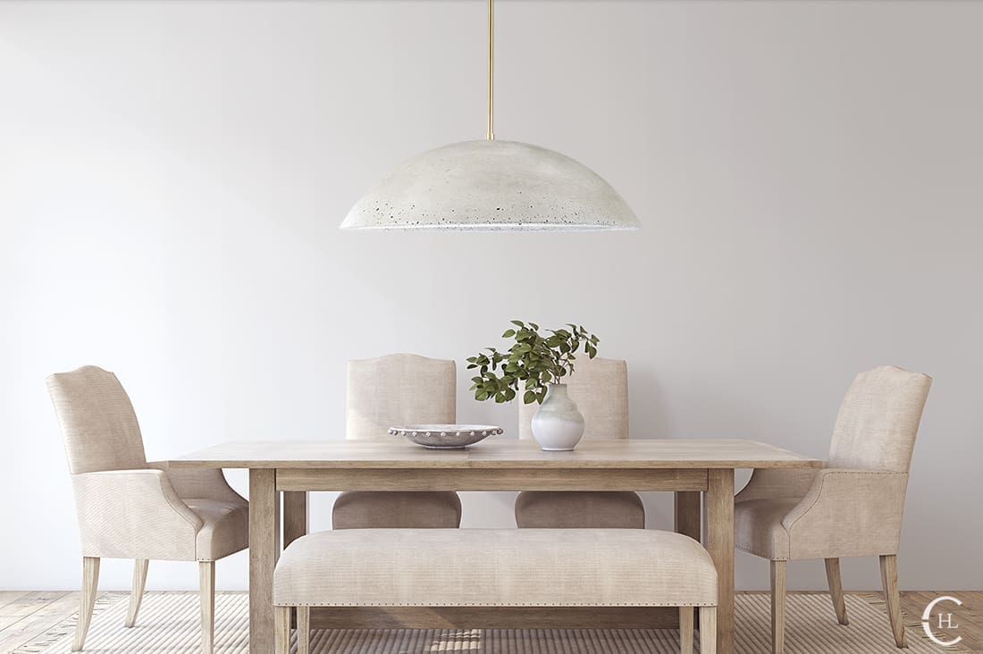 Concrete Dome Pendant Light