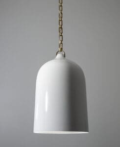 White Ceramic Bell Pendant