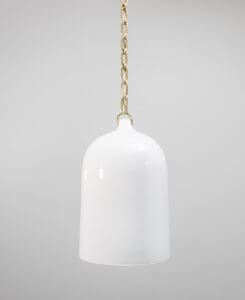 White Ceramic Bell Pendant