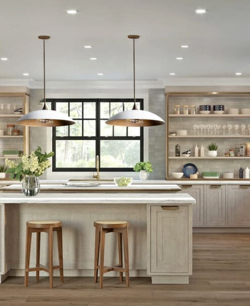 Alternative view of Rynn Dual Socket Dome Pendant Light - White