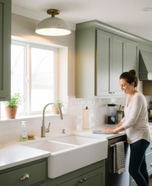 Concrete Dome Flush Mount Light