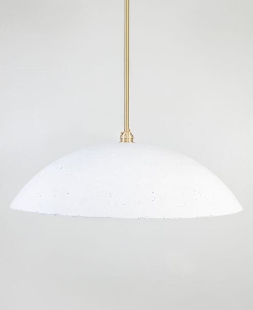White Concrete Dome Pendant