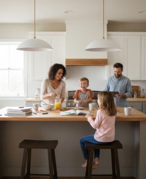 White Concrete Pendant Light Fixture