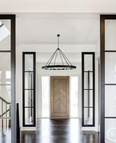 Geometric Wagon Wheel Chandelier