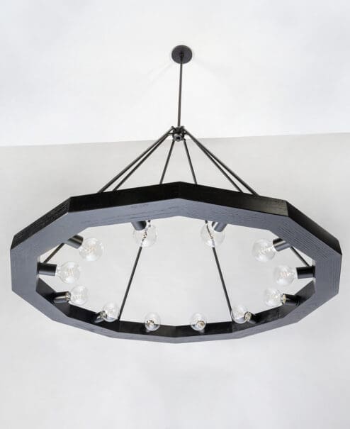 Geometric Wagon Wheel Chandelier