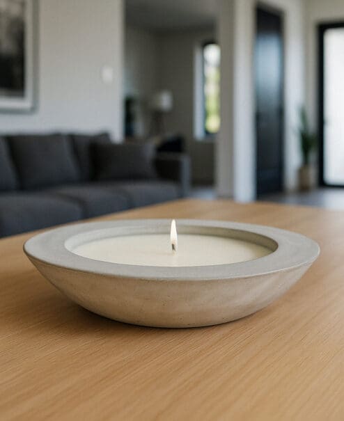 Concrete Halo Candle