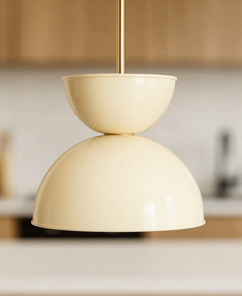 Nuvira Dome Pendant Light - Sand Stone