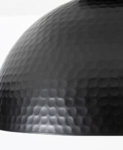 Black Hammered Dome Flush Mount Light