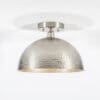 Brushed Nickel Hammered Flush Mount