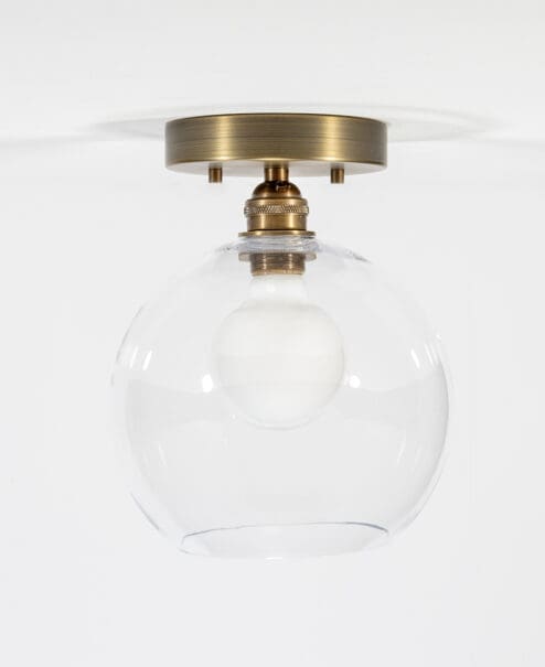 Luna Semi-Flush Mount Light Fixture - Clear