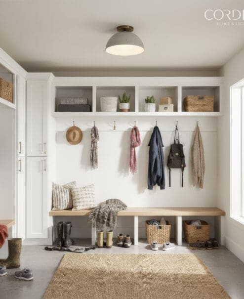 Alternative view of Galilean Classic Concrete Flush Mount Light