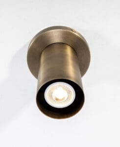 Brass Cylindrical Flush Mount Light