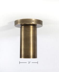 Brass Cylindrical Flush Mount Light