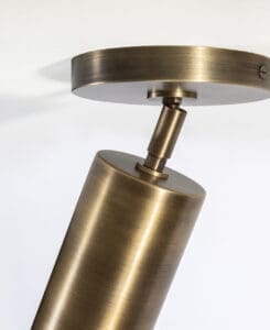 Brass Cylindrical Flush Mount Light