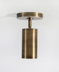 Brass Cylindrical Flush Mount Light