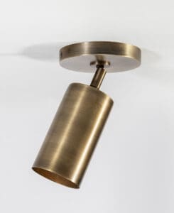 Brass Cylindrical Flush Mount Light