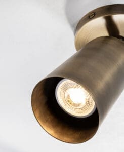 Brass Cylindrical Flush Mount Light