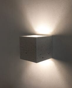 Concrete Cube Wall Sconce