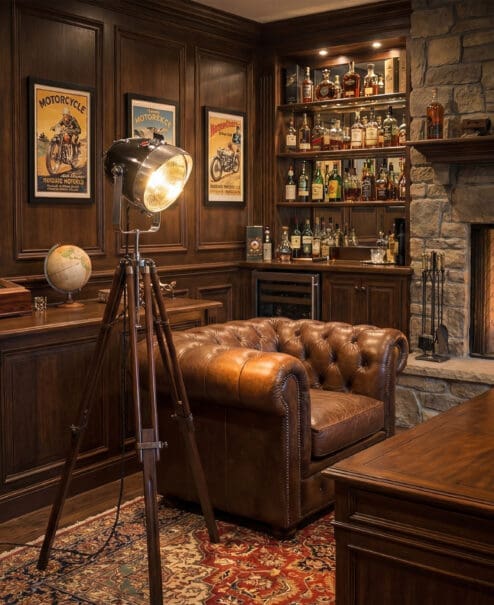 Motorcycle Headlight Floor Lamp